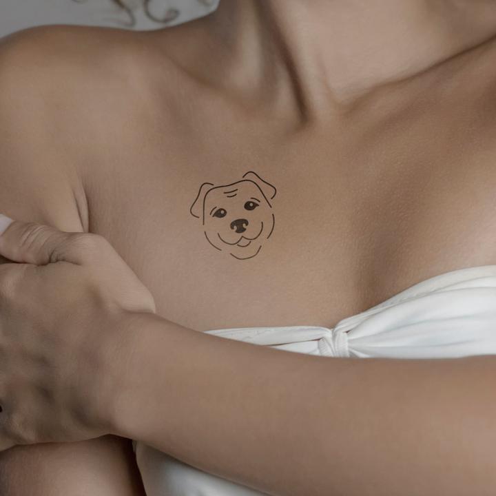 Image du produit minink Tatouage temporaire - Chien qui rit