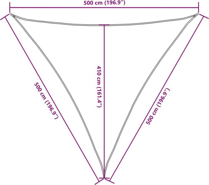 Immagine prodotto VidaXL Tenda da sole (500 x 500 x 500 x 500 cm)