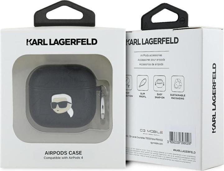 Image du produit Karl Lagerfeld Étui pour casque Monogram Karl pour AirPods 4 - Noir