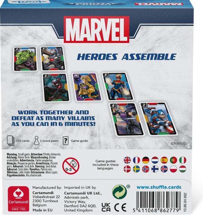 Actual product image Cartamundi Shuffle - Marvel Heroes Assemble - Jeu de Cartes