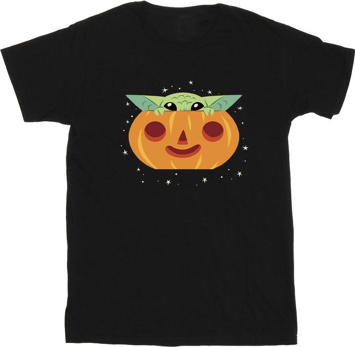 Actual product image Star Wars Mens The Mandalorian Grogu Pumpkin T-Shirt (XL)