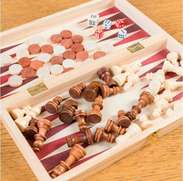 Actual product image Game Factory Wooden 3-in-1 Game (FSC) (208000) (English)