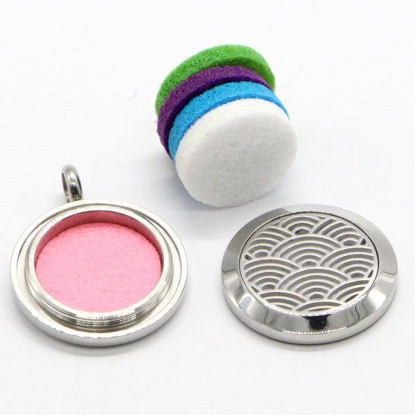 Actual product image Zen Arôme Fragrance jewellery necklace with pendant No.53 for essential oil, perfume (Stainless steel, Leather)