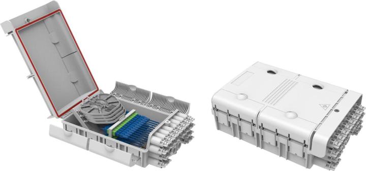 Image du produit EFB Elektronik Boîtier de raccordement FTTH IP65 pour 48 fibres, 24 raccords et logement de surlongueur de fibre (Câbles de réseau)