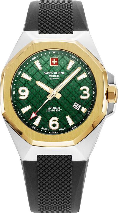Actual product image Swiss Alpine Military 7005.1844 Avenger Mens Watch 42mm 10ATM (Analogue wristwatch, 42 mm)