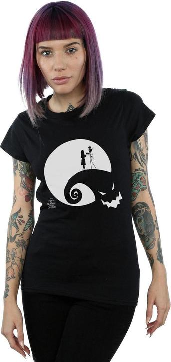Actual product image Disney Womens/Ladies Nightmare Before Christmas Moon Oogie Boogie Cotton T-Shirt (M)