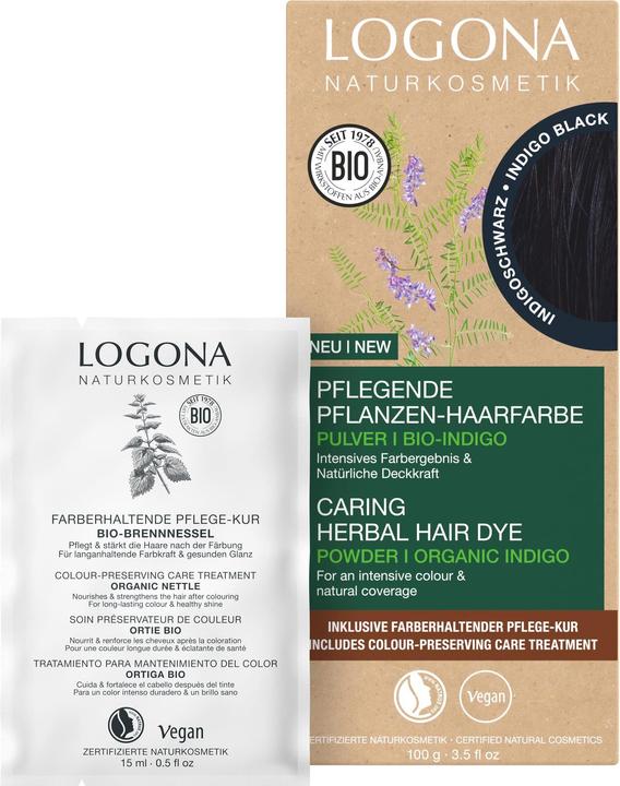 Produktbild Logona Pflanzenhaarfarbe Pulver (Indigoschwarz)