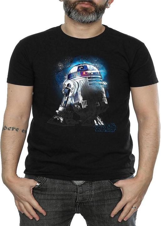 Immagine prodotto Star Wars Maglietta in cotone brossurato R2-D2 per uomo (L)