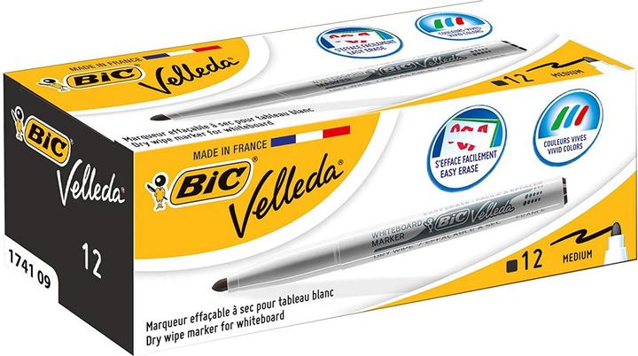 Actual product image Bic Marker sausoji VELLEDA POCKET, apvalus galas, juodas (434) (Black, 1.40 mm, 12 x)