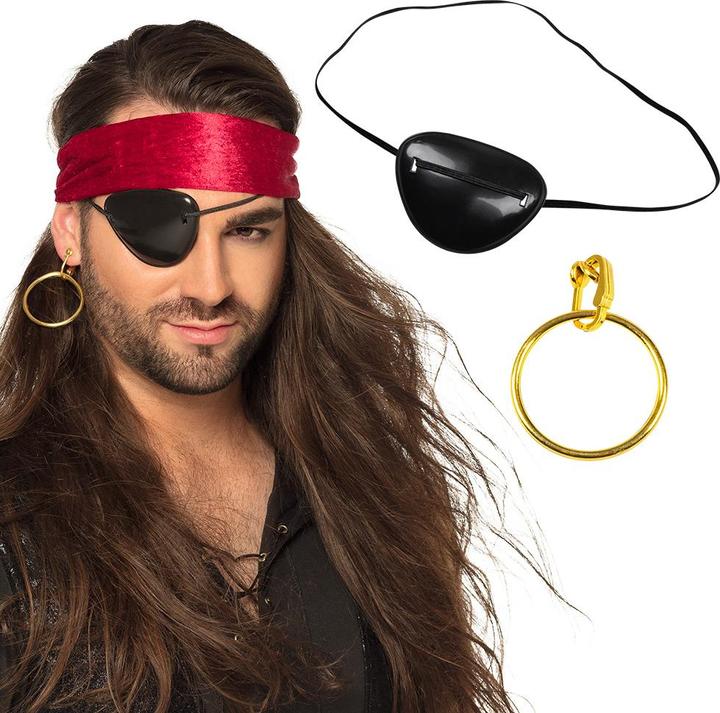 Actual product image Boland Pirate Eye Patch With Earring