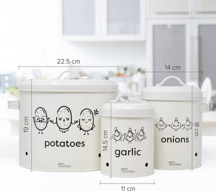 Image du produit Kitchen 3er-Set Kartoffel-Zwiebel-Knoblauch Aufbewahrung (7 l)