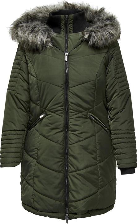 Only Kapuze Gerippte Ärmelbündchen Mantel Mantel (42)