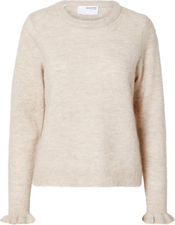 Selected Femme Rüschenärmel Strickpullover