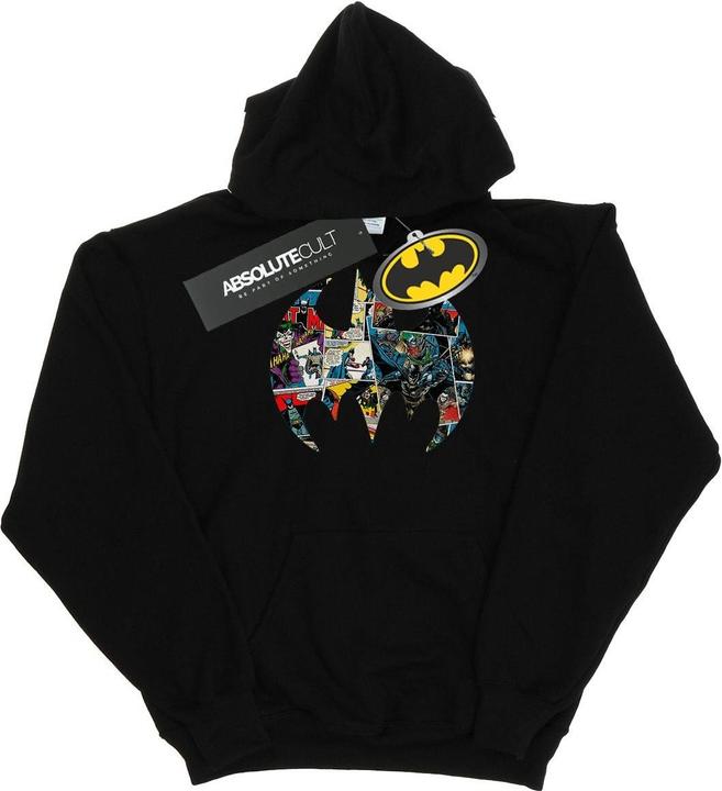 Immagine prodotto Batman Comic Book Logo Felpa con Cappuccio Ragazzi (128)