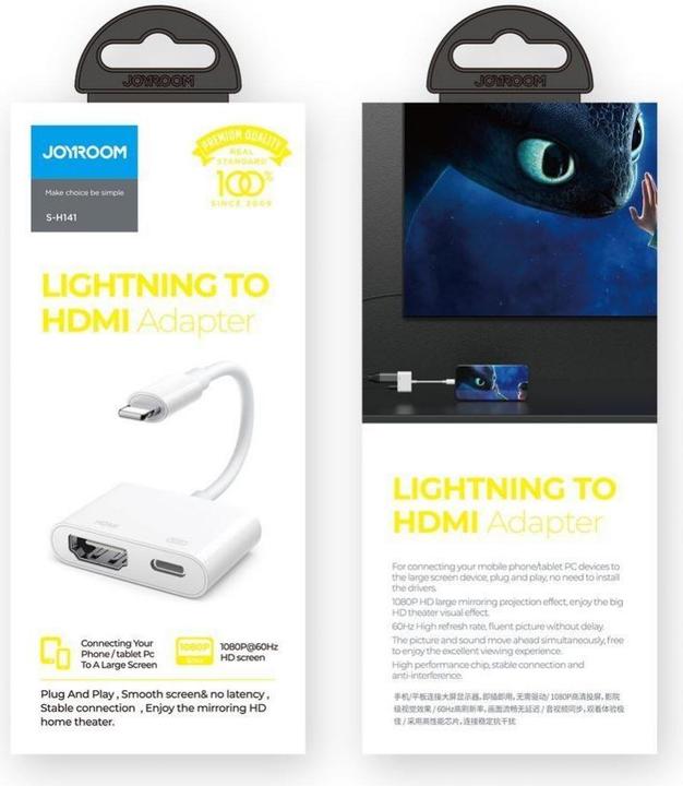 Productafbeelding Joyroom Lightning naar HDMI Adapter (Bliksem, HDMI (type A))