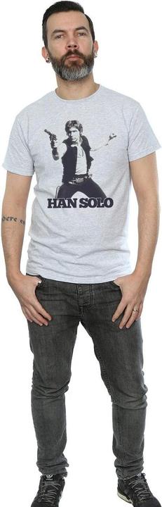 Actual product image Star Wars Mens Han Solo Retro Photo T-Shirt (3XL)