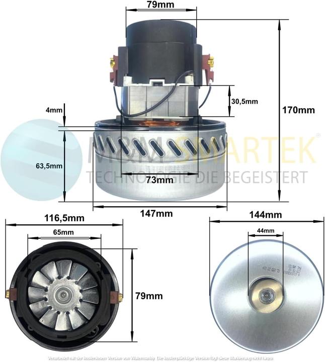 Produktbild M&M Smartek Staubsaugermotor