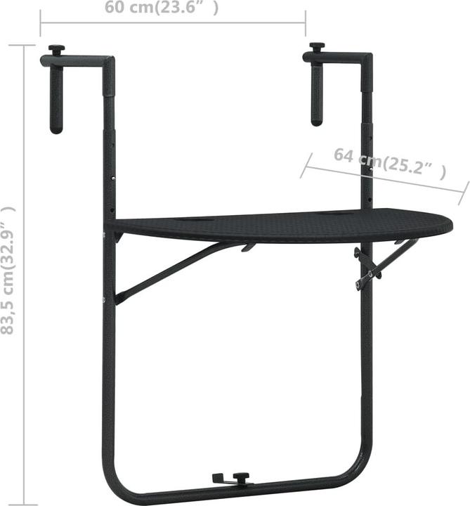 Actual product image VidaXL Balcony table (60 cm)