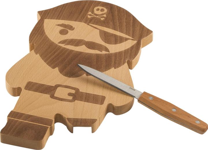 Actual product image Ototo Pirate Board cutting board with knife