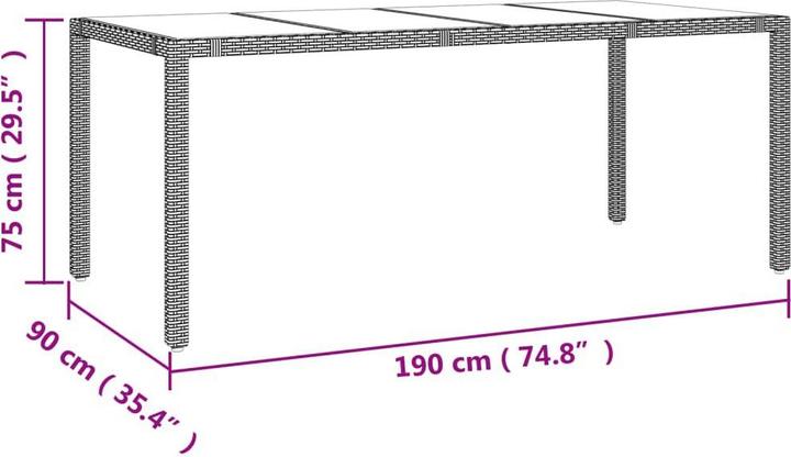 Produktbild VidaXL 10-tlg. Garten-Lounge-Set mit Kissen (90 cm)