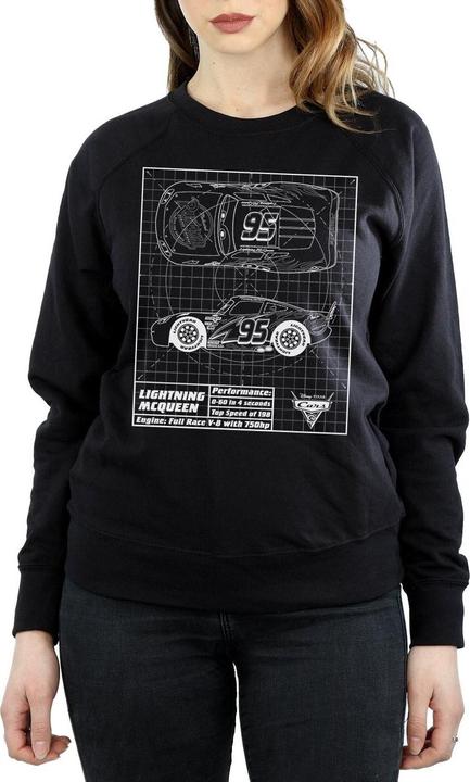 Immagine prodotto Disney Cars Lightning McQueen Blueprint Felpa Donna (S)
