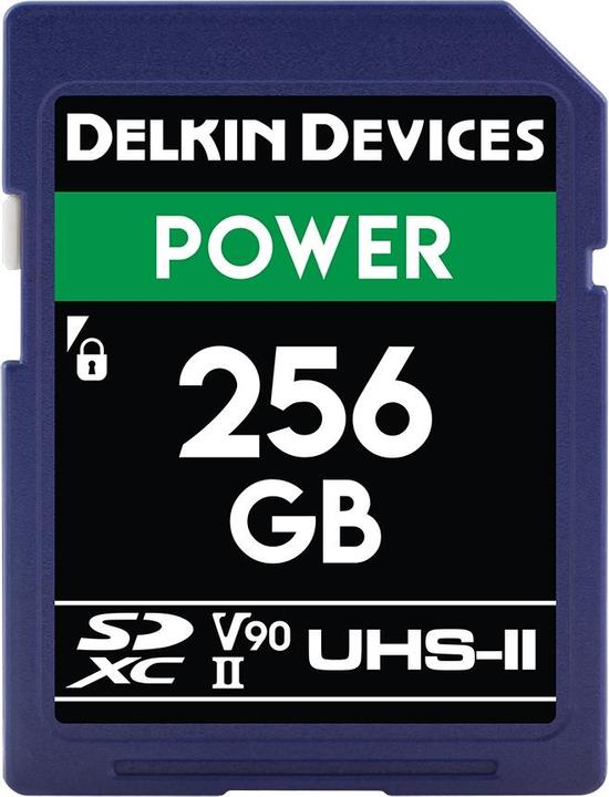 Delkin POWER UHS-II (V90) 256GB R:300MB/s W:250MB/s (256 GB, SDXC, UHS-II)
