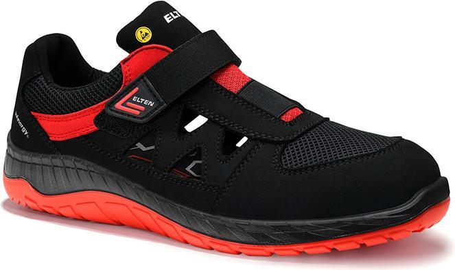 Elten Batai Lonny W rood Easy S1P ESD, juodi/raudoni 48 (S1P, 48)