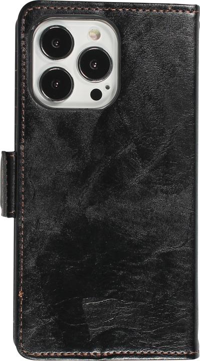 Actual product image PhoneLook Etui cuir Flip Wallet en cuir véritable avec stripe design et compartiment à cartes (Apple iPhone 13 Pro Max)