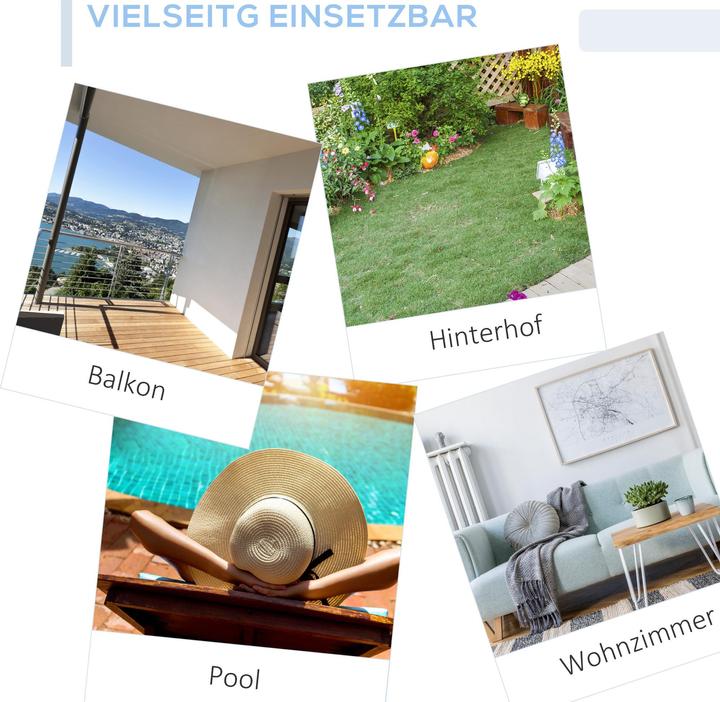 Produktbild Outsunny Polyrattan Schaukelstuhl mit Kissen