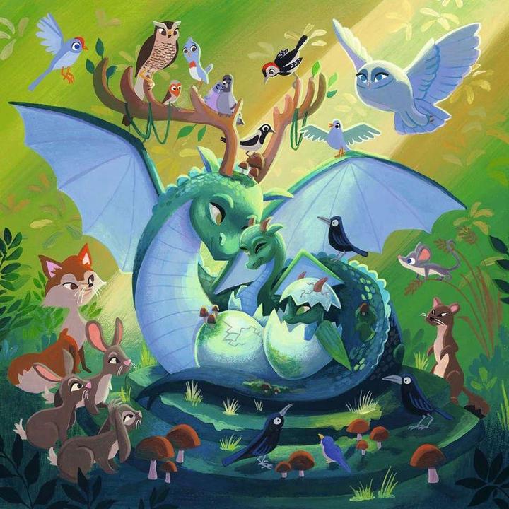 Actual product image Ravensburger Puzzle unicorn, dragon and fairy (49 pieces)
