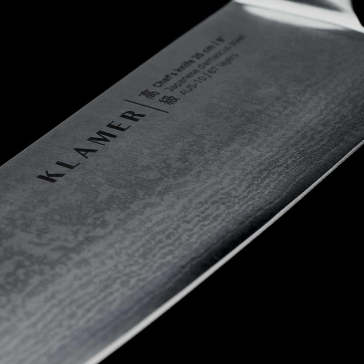 Immagine prodotto KLAMER Damast Chefmesser 20cm Fleischmesser (20 cm)