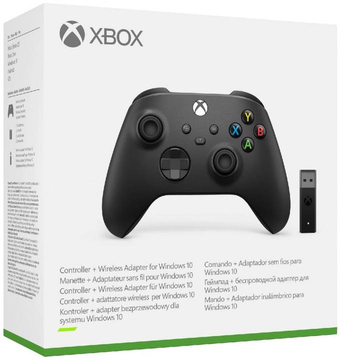Productafbeelding Microsoft Xbox draadloze controller + draadloze adapter voor Windows 10 (Xbox One X, Xbox serie X, PC, Xbox One S, Xbox serie S)