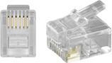 Image du produit Goobay Fiche Western RJ12 pour câble plat, 6 pôles à sertir sur câble téléphonique plat, câble non blindé