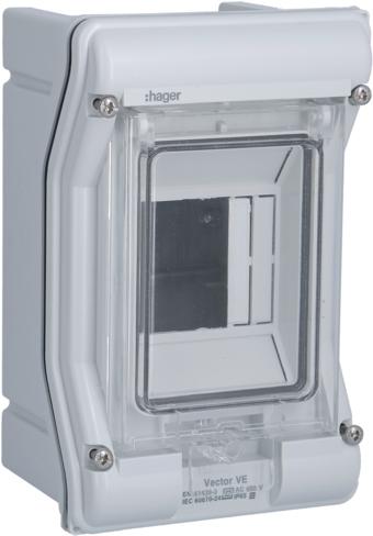Immagine prodotto Hager HAG VE103SN Vettore IP65, 3 PLE, stabile ai raggi UV, o. LE (Morsettiere)