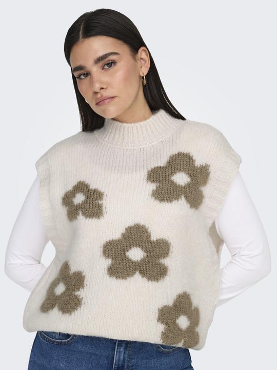Actual product image JdY Knit Fit High neck Ribbed cuffs Knitted waistcoat Waistcoat (XL)