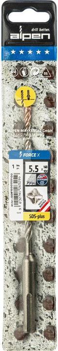 Produktbild Alpen SDSplus Hammerbohrer FORCE Schneiden (5.5 mm)