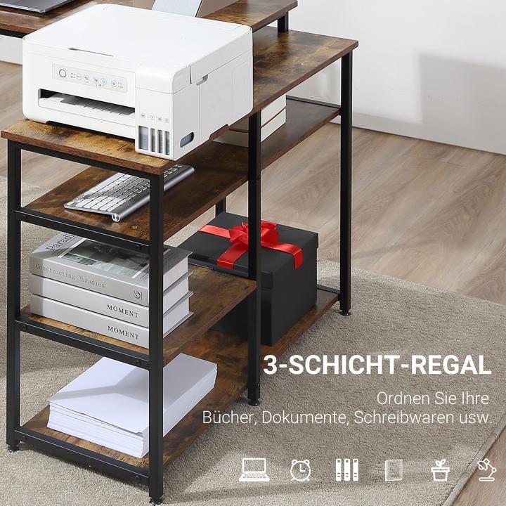 Immagine prodotto Homcom Scrivania (135 x 90 x 79 cm)