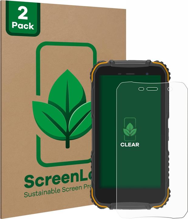 Actual product image ScreenLeaf Protective film sustainable screen protector screen protector film clear transparent (2 Piece, Doogee S35)