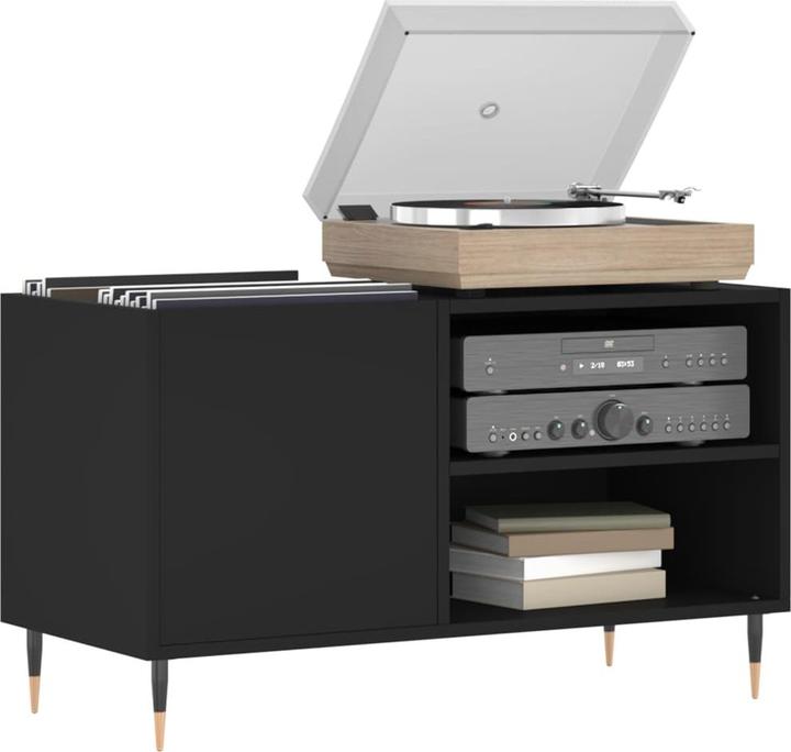 Produktbild VidaXL Plattenschrank Schwarz 85x38x48 cm Holzwerkstoff, Farbe