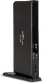 Actual product image Hamlet USB 3.0 Dual Display DVI and HDMI Docking Station, hub with 6 USB ports, LAN AND AUDI (USB-A, USB-B, 6 Ports)