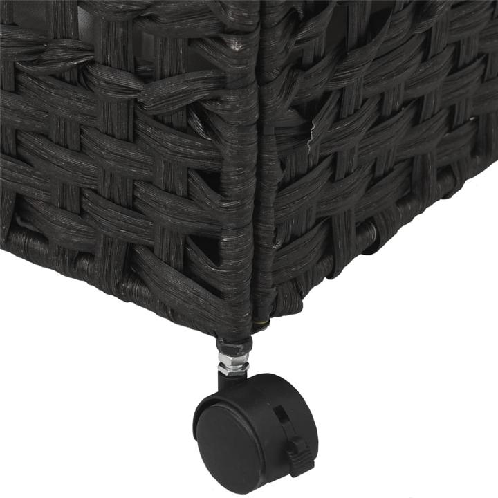 Immagine prodotto VidaXL Cesto portabiancheria con rotelle Nero 66x35x60 cm Rattan, colore