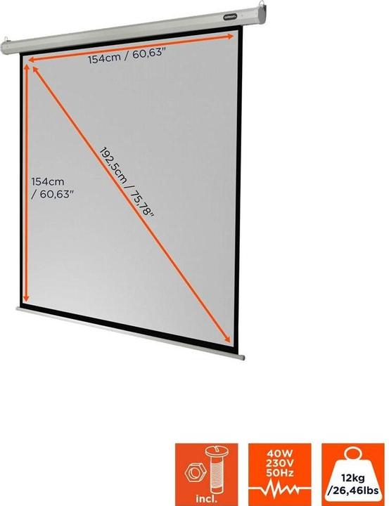Produktbild Celexon Motor Economy, Leinwand, 1:1 (87.40", 1:1)