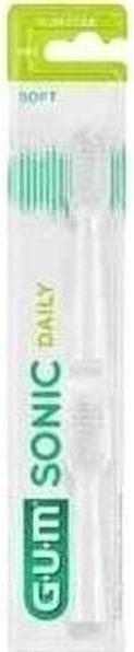 GUM Testine di ricambio Sonic Daily bianche (2 x)