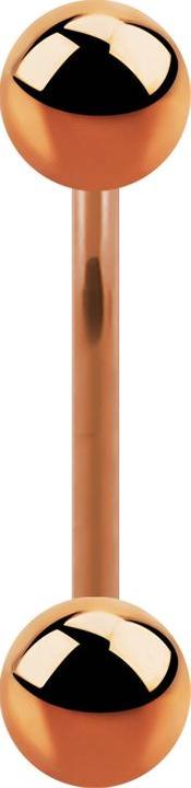 Actual product image Star Piercing Micro Banana rose gold with two balls (Surgical steel 316L, without brass)