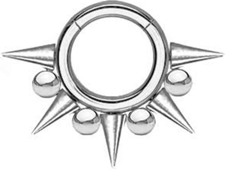 Actual product image Star Piercing Expanding sickle coloured (without brass, Surgical steel 316L)