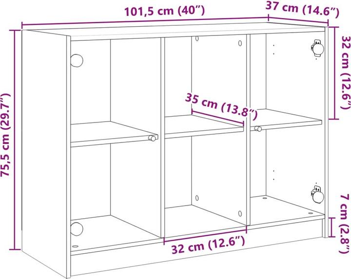 Actual product image VidaXL Sideboard (102 x 37 x 75.5 cm)