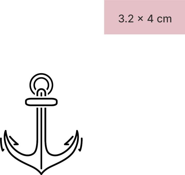 Produktbild minink Temporäres Tattoo – Anker eines Schiffes