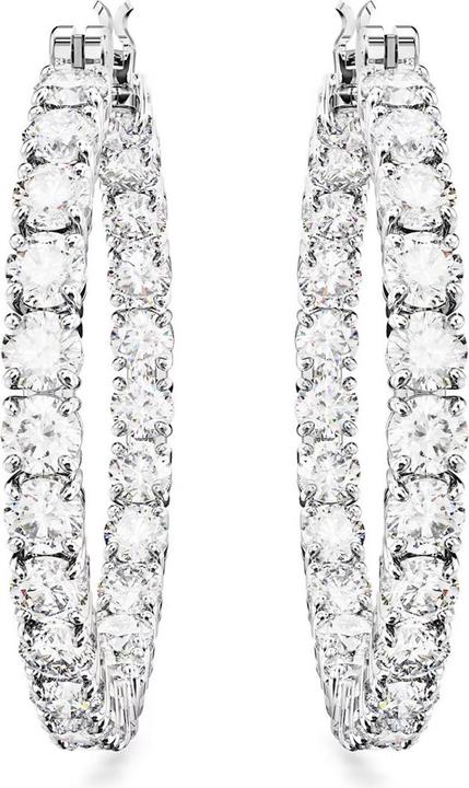 Image du produit Swarovski Créoles Matrix rondes blanches (Métal Swarovski)