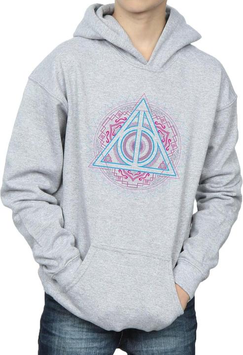 Immagine prodotto Neon Deathly Hallows Felpa con Cappuccio Ragazzi (140, 146)
