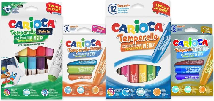 Produktbild Carioca Posterfarbe Set Temperello 34 Stück, Mehrfarbig (Mehrfarbig, 34 x)